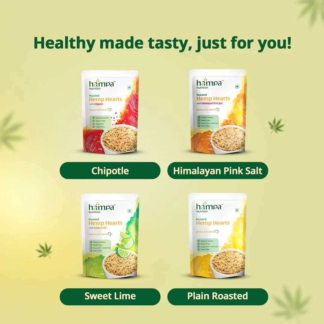 Hampa Wellness Roasted Hemp Hearts with Chipotle, 200g