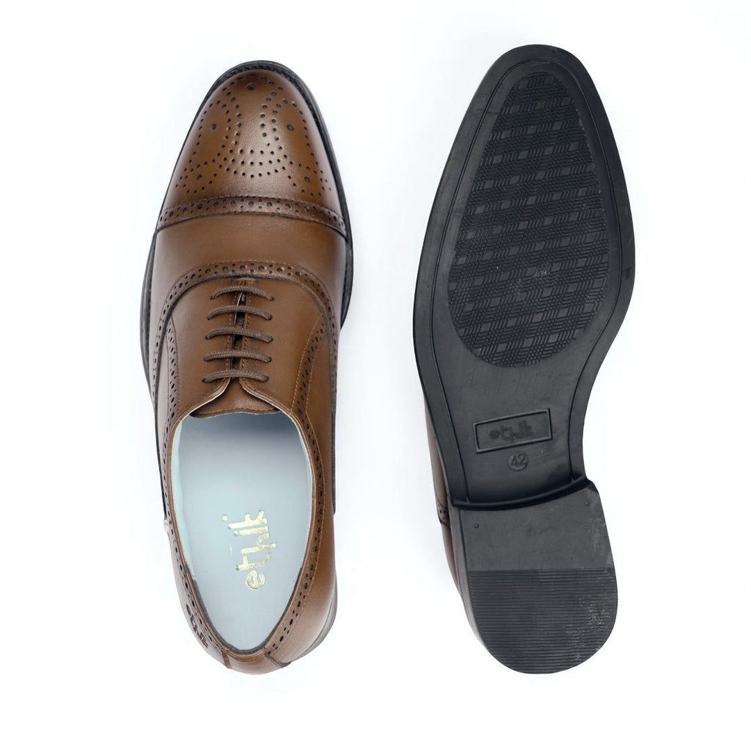 The Gentlemen Tan Brown Formal Oxford Shoes