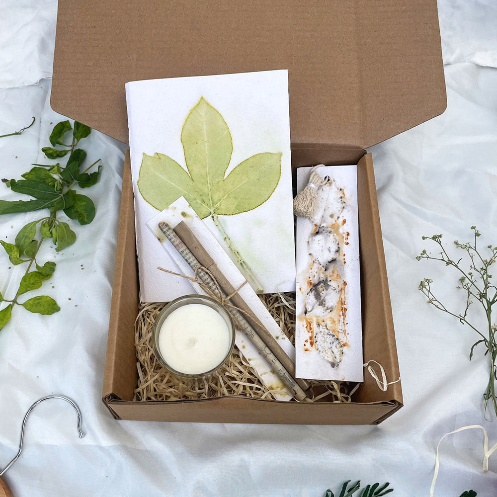 Ecoshi Stationery Gift Box | Journal, Bookmark, Pen, Pencil & Soy Candle