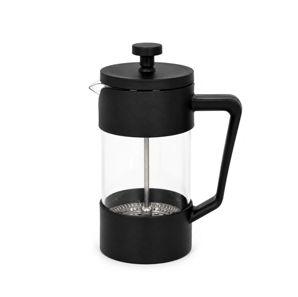 The Bean Co Roasters French Press Coffee Maker - 350 ml | Heat Resistant Borosilicate Glass | Stainless Steel Plunger with Ergonomic Handle | Black