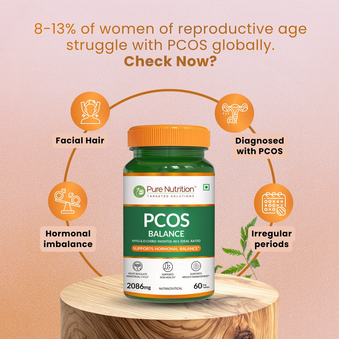 PCOS Balance Supplement  Myo-Inositol & D-Chiro-Inositol | 60 Tablets for Women