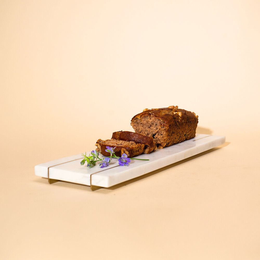 Muun Home Marble Tray With Gold Base