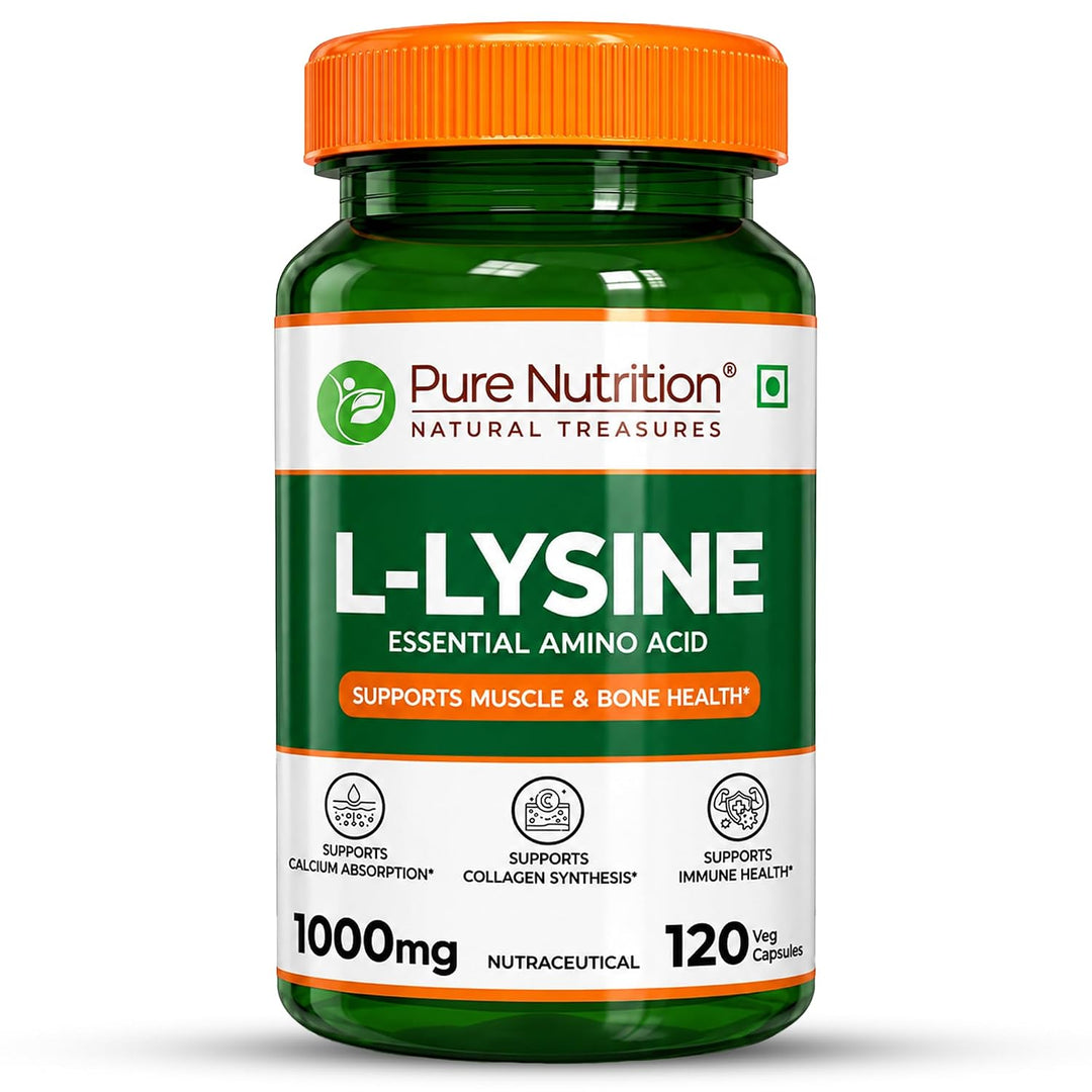 L-Lysine 1000mg Capsules  Immune Support, Muscle Strength & Calcium Utilization