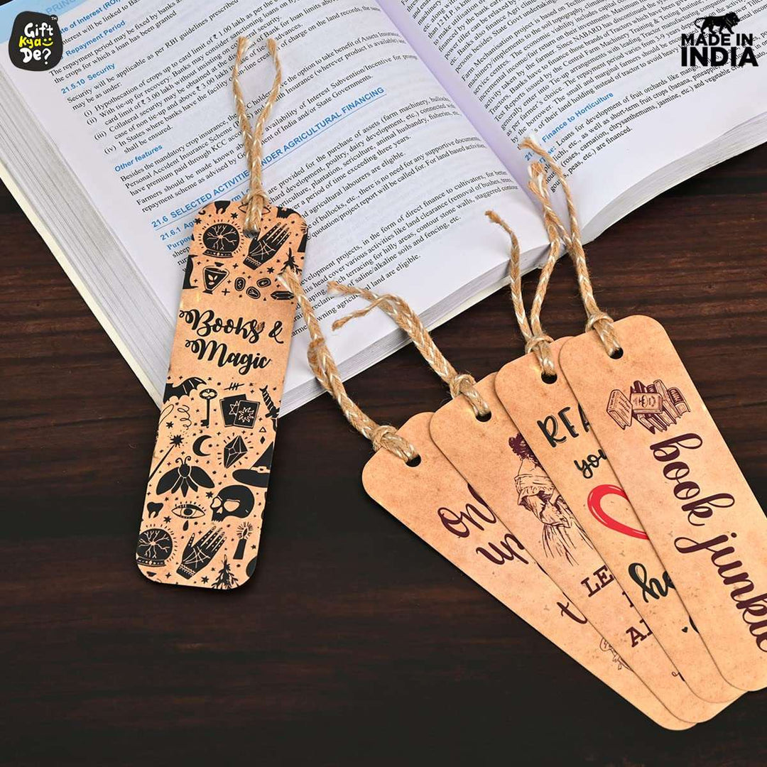 Gift Kya De Bookmarks Set of 5 & 10 Creative Book Marks for Book | Unique Gifts for Book Lovers | Tassel Dori | Book Accessories