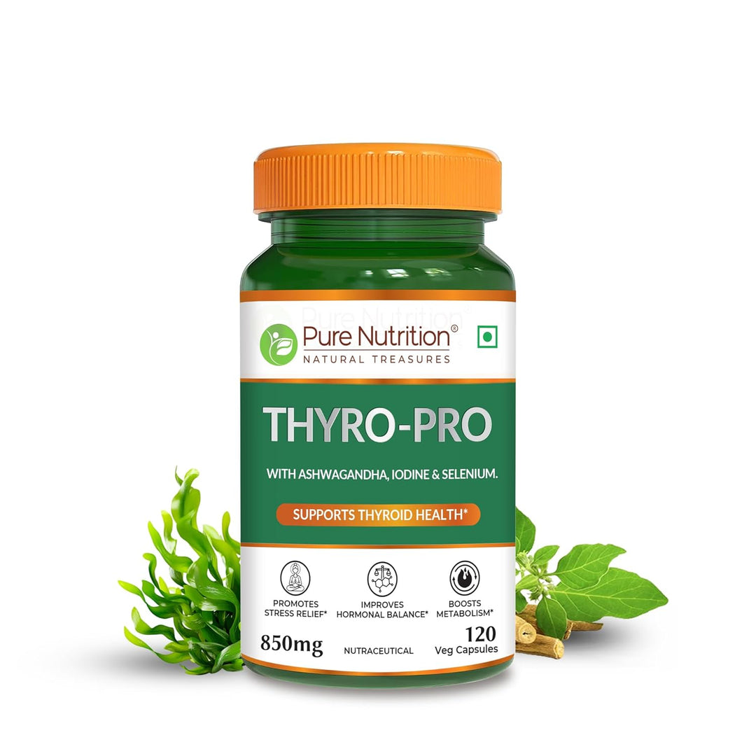 Thyro Pro  Thyroid Support Capsules | Ashwagandha, Iodine & Selenium | 120 Caps