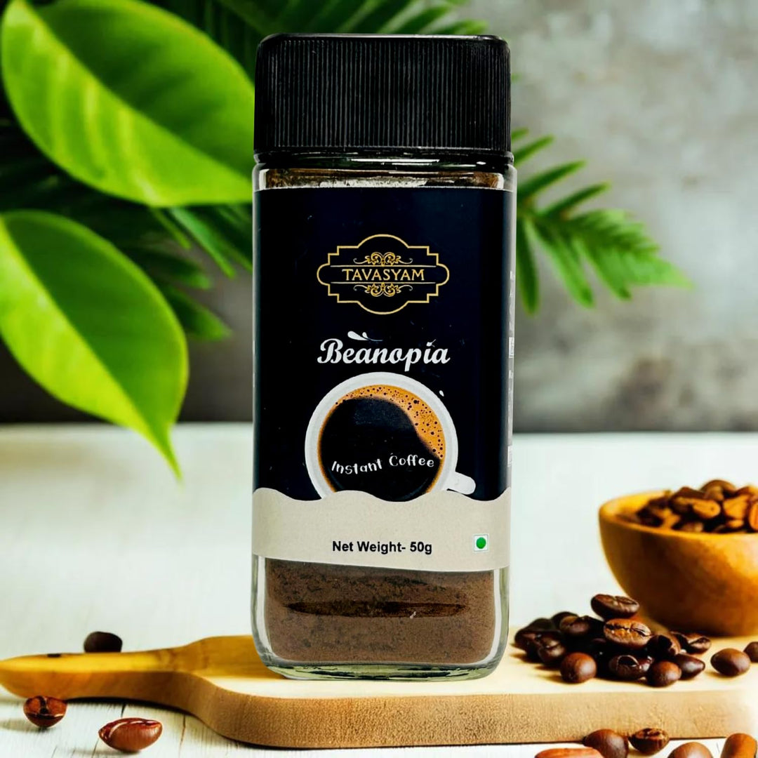 TAVASYAM Instant Coffee Powder | 50g Beanopia Flavoured Premium Arabica Coffee Powder | 25 Servings