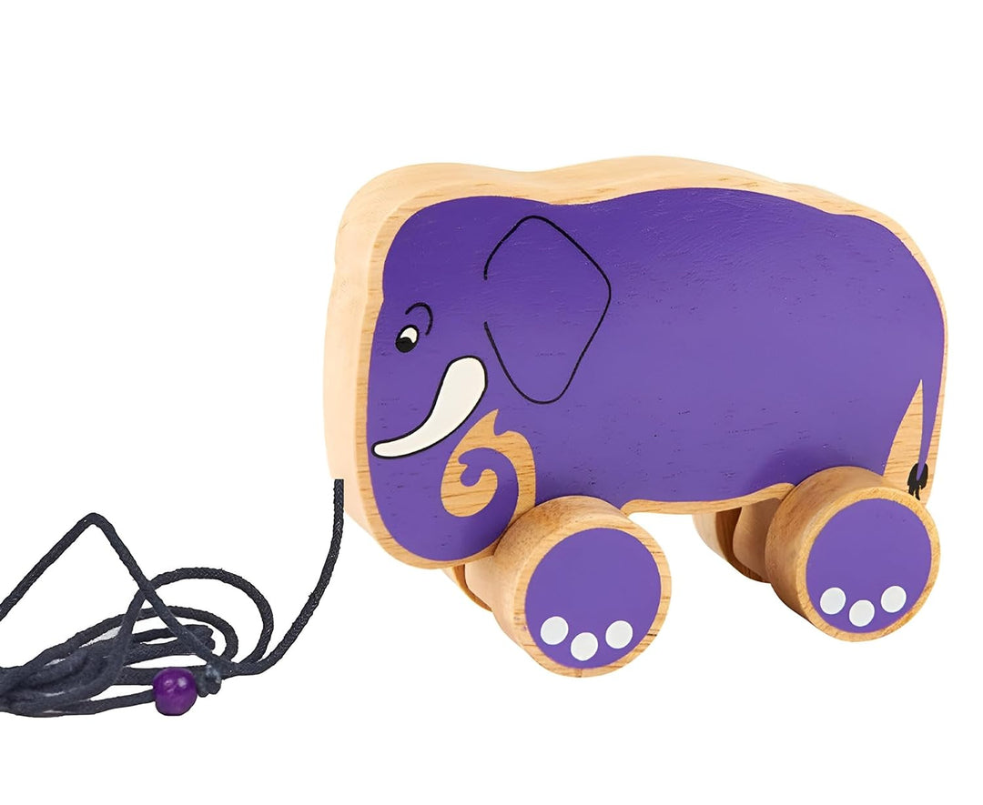 Channapatna Toys Wooden Pull Along Toy - Elephant |Encourages Walking, 12 Months & Above, Infant and Preschool Toys| Learning Toys for Kids, Boys & Girls| Ideal Birthday & Return Gift