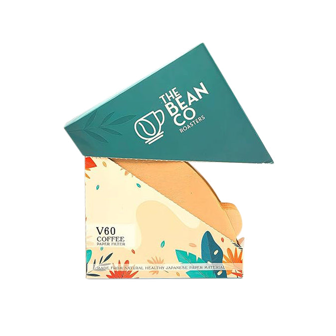 The Bean Co Roasters V60 Paper Coffee Filters | Pour Over Coffee Filter | Unbleached Paper