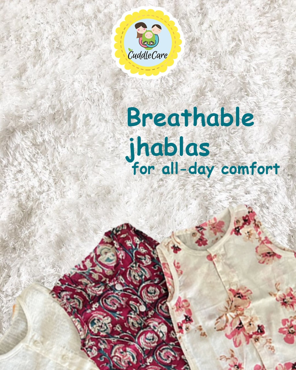  100% Cotton Baby Jhabla (Pack of 3) – Ultra-Soft Sleeveless Summer Vests for Newborns & Preemies, Breathable Front-Open Button Set, Unisex Multicolor Prints (Up to 5kg