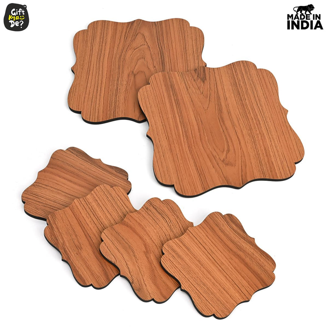Gift Kya De Kitchen Coasters for Hot Utensils & Anti Slip Coaster Set for Big Hot Pots, Pans, Casserole & Bowl