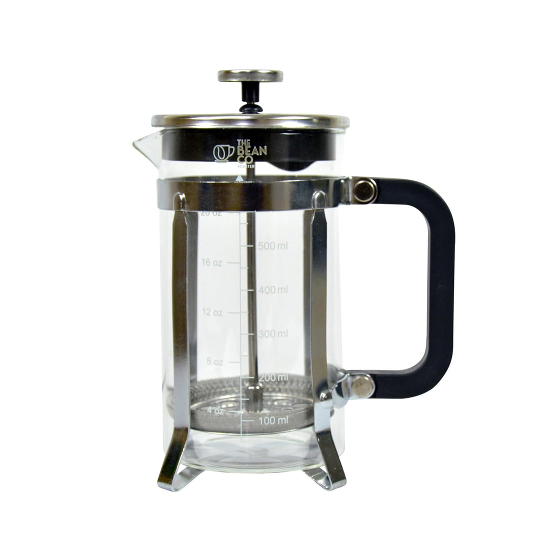The Bean Co Roasters French Press Coffee Maker 600 ml | Heat Resistant Borosilicate Glass