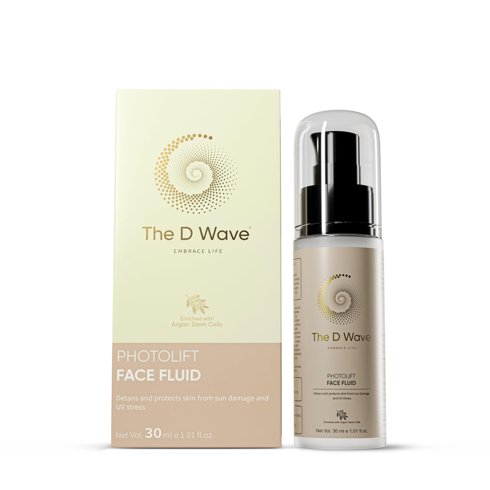 The D Wave Photolift Face Fluid Face Cream For Tan Removal - 30ML | Reduces hyperpigmentation | Detans and protects skin from sun damage and UV stress | Restore skin elasticity
