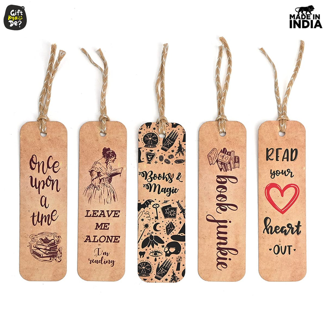 Gift Kya De Bookmarks Set of 5 & 10 Creative Book Marks for Book | Unique Gifts for Book Lovers | Tassel Dori | Book Accessories