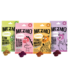 Mezmo Very Funky Fruit Pack of 4 Combo 144gms 48 jellies (Pack of 4)