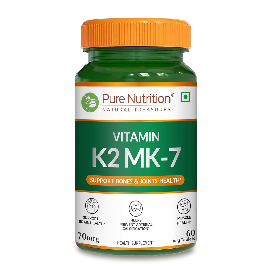 Vitamin K2 MK-7 with Vitamin D3  Bone & Heart Health | 60 Veg Tablets