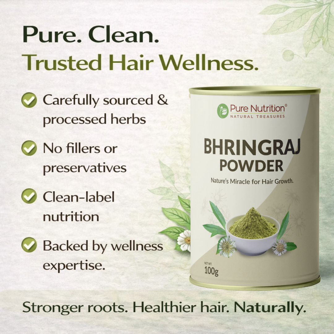 Pure Nutrition Bhringraj Powder| Herbal Powder for Hair Care