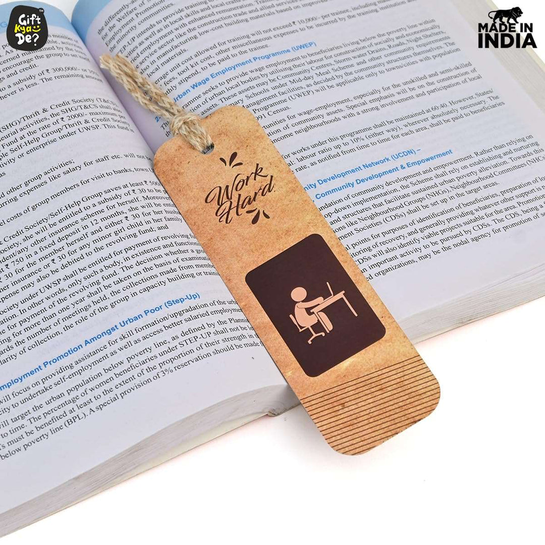 Gift Kya De Bookmarks Set of 10 Motivational Quotes | Bookmarks Aesthetic with Hard Paperback | Handmade Tassel Dori (Eco-Friendly 10pc)