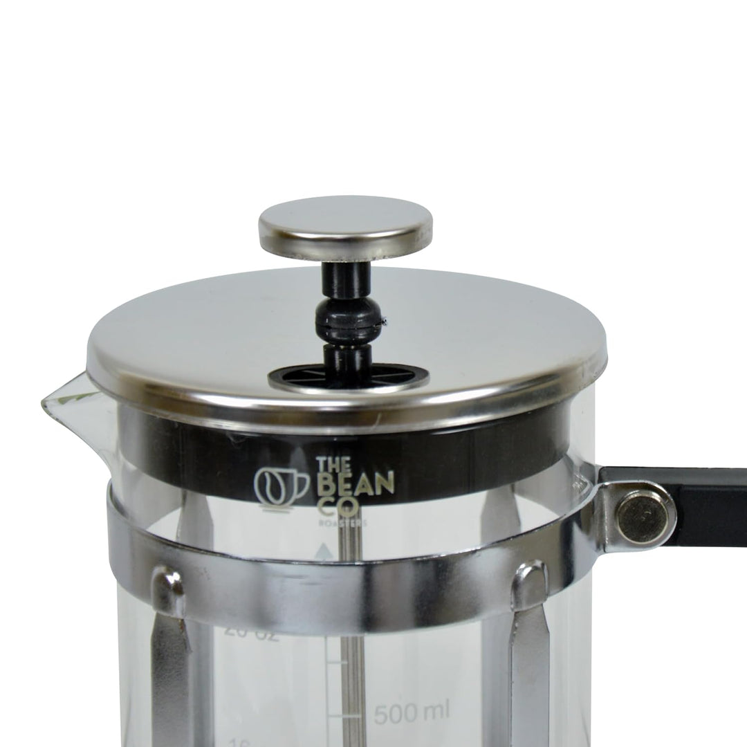 The Bean Co Roasters French Press Coffee Maker 600 ml | Heat Resistant Borosilicate Glass