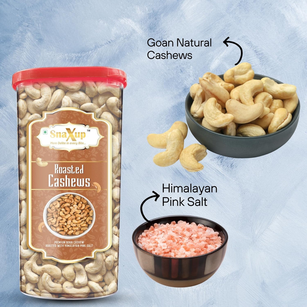 Snaxup Classic Salted & Roasted Cashews/Kaju 600g