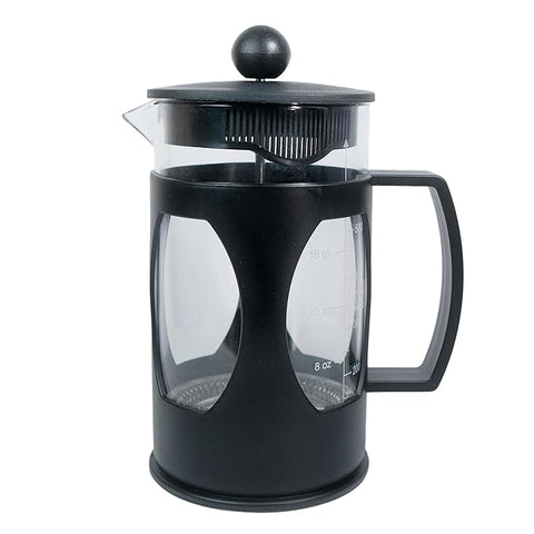 The Bean Co Roasters French Press Coffee Maker | Heat Resistant Borosilicate Glass | 4 Level Filteration | Stainless Steel Plunger with Mess