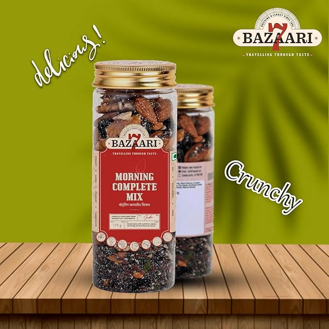 7 Bazaari Fit & Fabulous Gift Hamper | 2 Snack Mixes, Turmeric Lemongrass Tea & 2 Diyas
