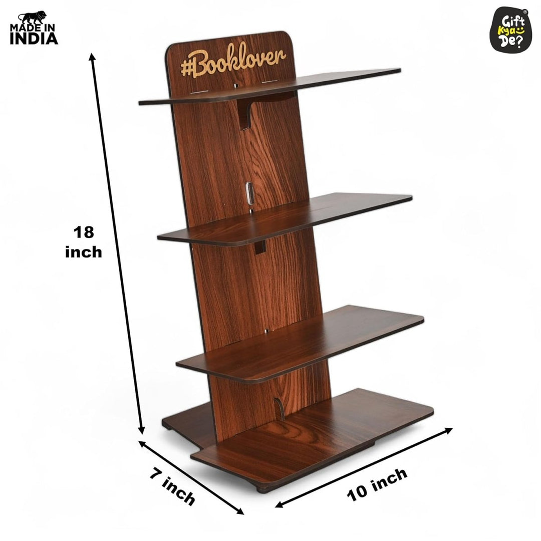 Gift Kya De Wooden Bookcase For Home & Office | Space Saving Book Rack | Freestanding Books Holder (DIY)
