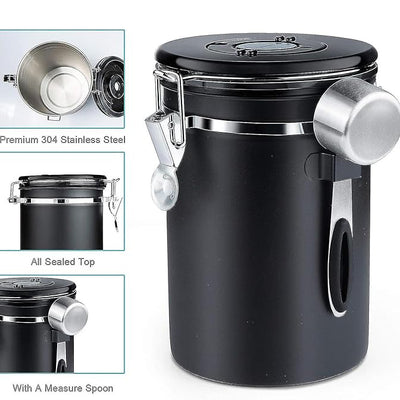 The Bean Co Roasters Stainless Steel Coffee Canister