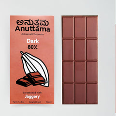 ANUTTAMA Dark Chocolate Bar | 80% Cocoa -Chocolate Bar 50 gm