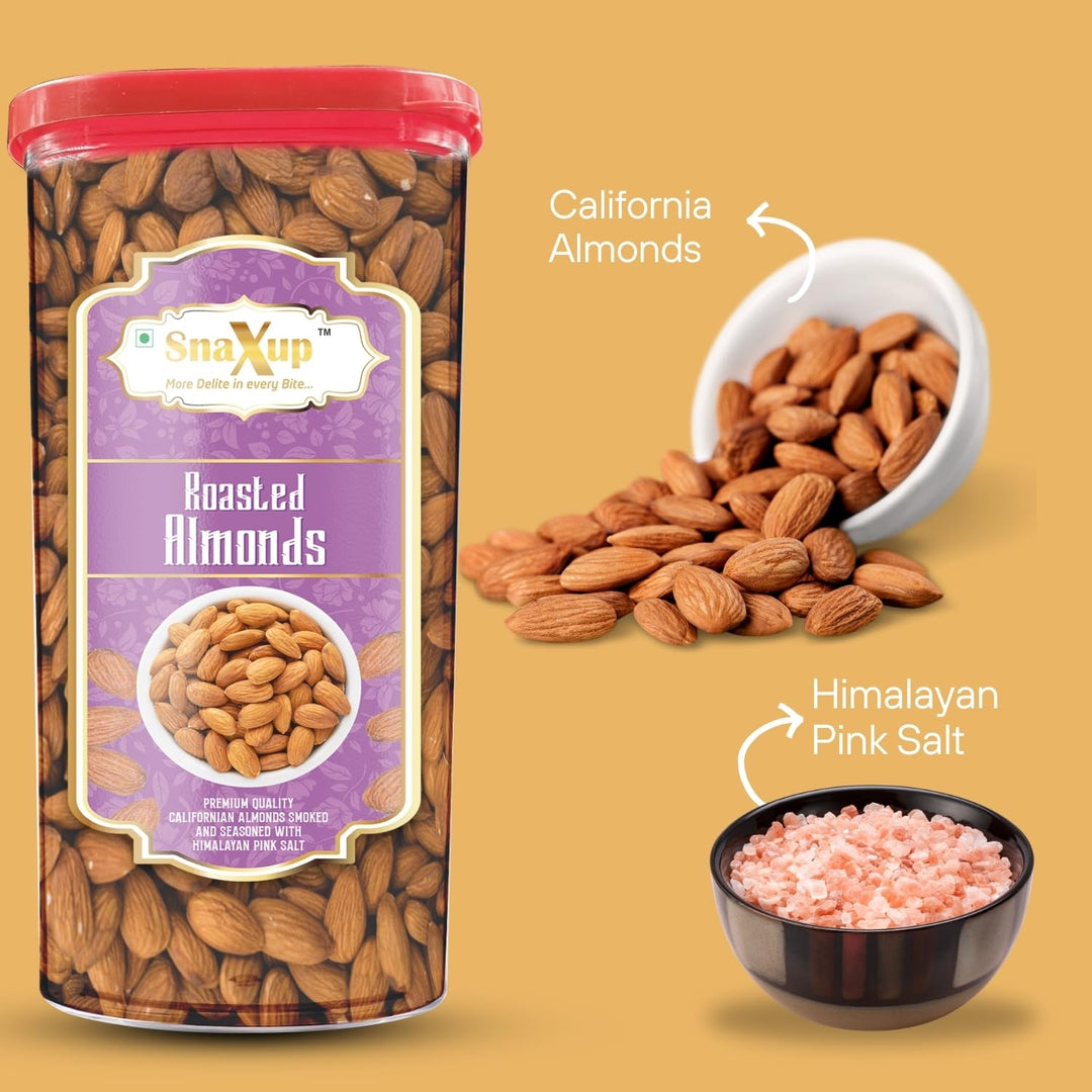 Snaxup Classic Salted & Roasted Almonds/Badam 600g