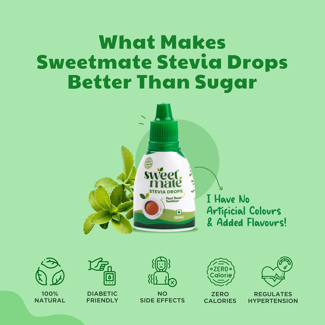 Sweetmate Stevia Drops 200 Drops Per Pack Plant Based Sweetener