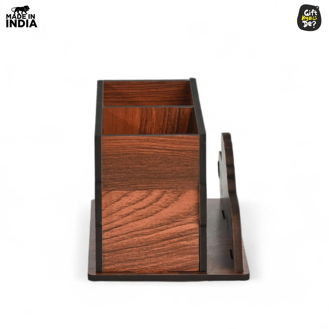 Gift Kya De Cutlery Stand with Tissue Holder for Kitchen & Dining Table | 2 Compartments | Spoon, Knife & Fork Holder, Cutlery Organizer