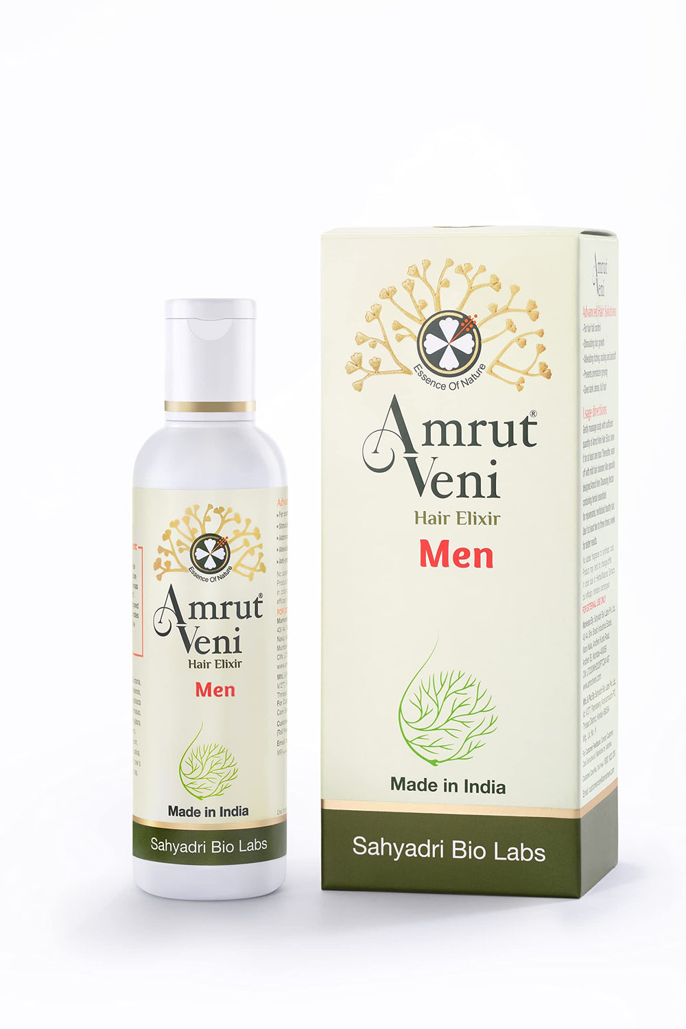Amrutveni Hair Oil for Men – Biotechnologically Engineered with 40+ Herbal Actives, Protects Against Dandruff & Micro-Infections, Non-Sticky Nourishment for Healthy Hair, 100ML