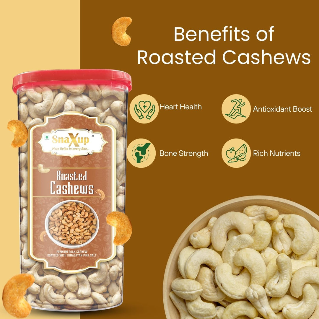Snaxup Classic Salted & Roasted Cashews/Kaju 600g