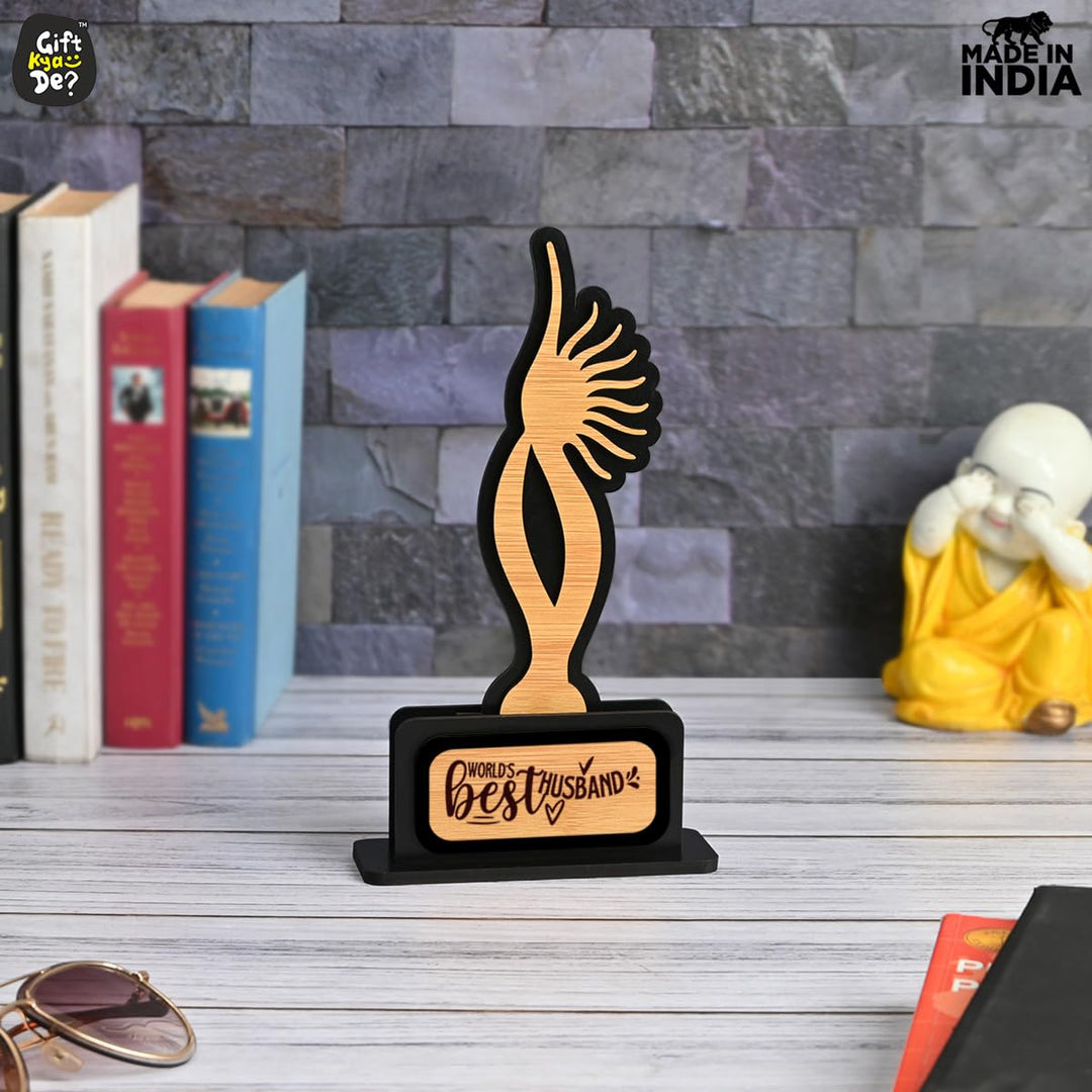 Gift Kya De Memento Awards and Trophy for All, Easy Print & Sticker Paste Your Matter, Eco Friendly Gifts