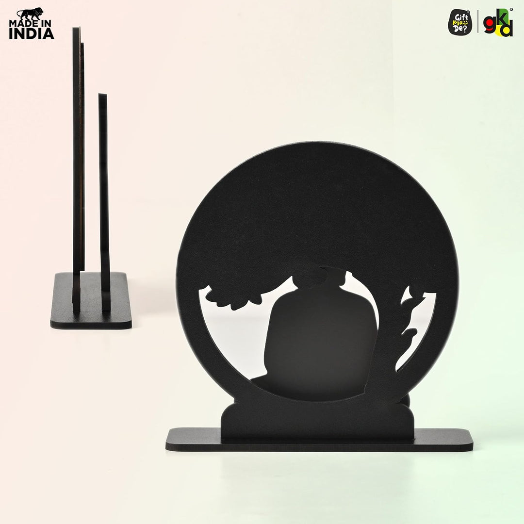 Buddha Idol Under Tree Table Top Showpiece | Meditation Figurine for Buddha Purnima, Office, Living Room (6.5 x 6.5 Inch)