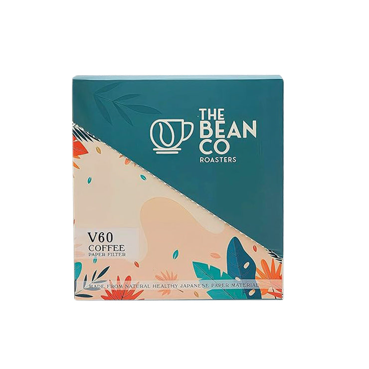 The Bean Co Roasters V60 Paper Coffee Filters | Pour Over Coffee Filter | Unbleached Paper