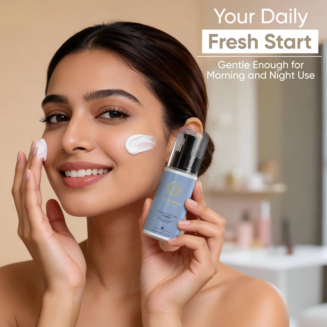 The D Wave Hydrating Deep Pore Cleanser - 30ML | Hydrating Face Cleanser | Minimizes Pores | Restoring natural complexion | Keeps the skin fresh & hydrated | Nourished and renewed skin
