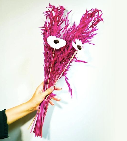 Pink Oats Sunflower Bunch – Premium Dried Flower Arrangement