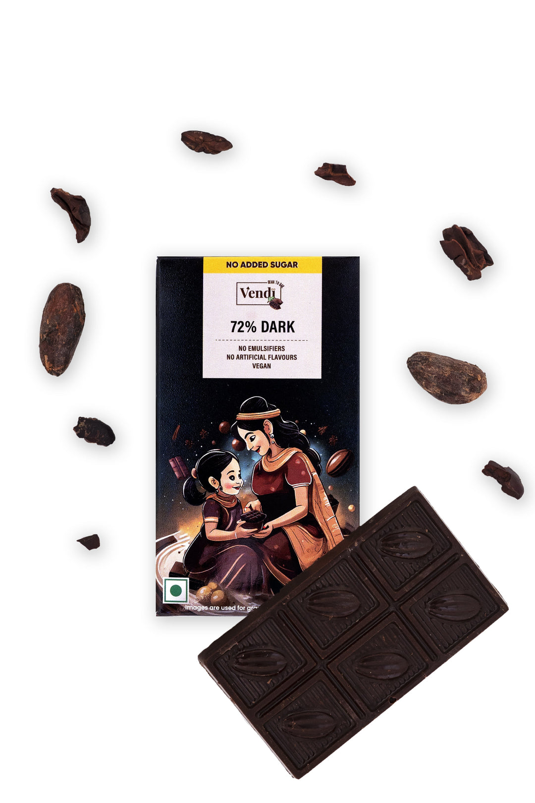 72% DARK - No Added Sugar