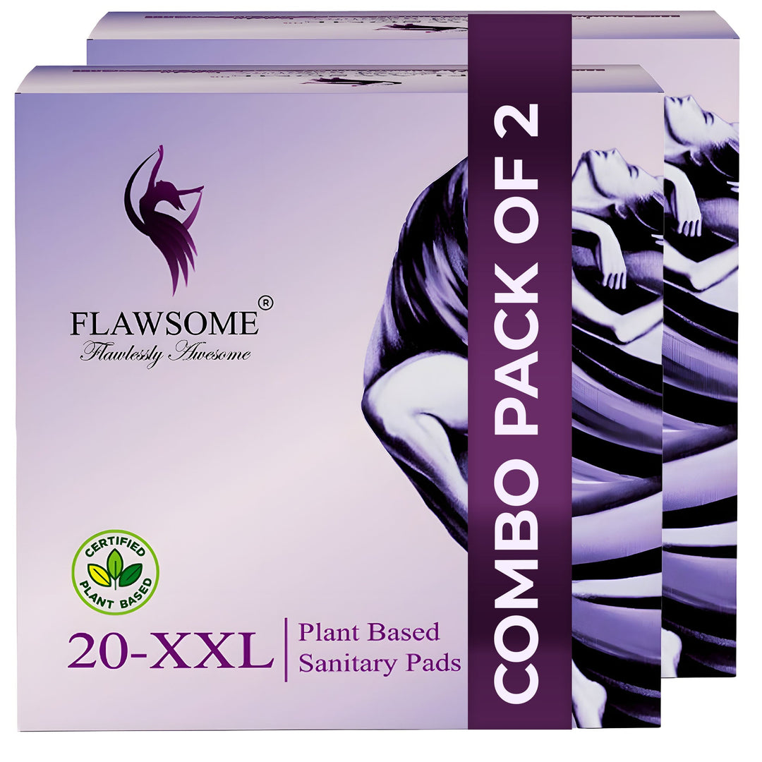 Chemical-Free Safe Sanitary Pads (XXL, Pack of 40) – Rash-Free, Gynecologist-Certified, Ultra Soft