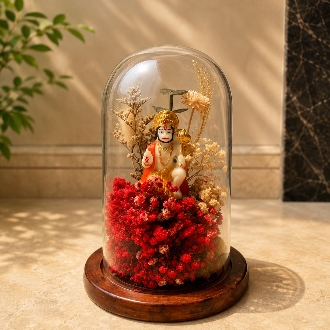 Hanuman Blessings Sacred Decorative Dome | Hanuman Ji Red Dome