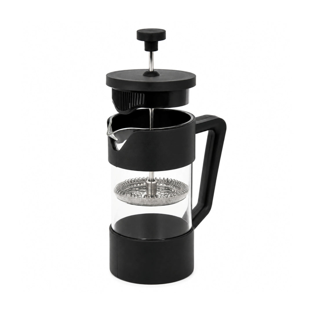 The Bean Co Roasters French Press Coffee Maker - 350 ml | Heat Resistant Borosilicate Glass | Stainless Steel Plunger with Ergonomic Handle | Black