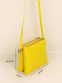 Dual Sling Vegan Leather Crossbody
