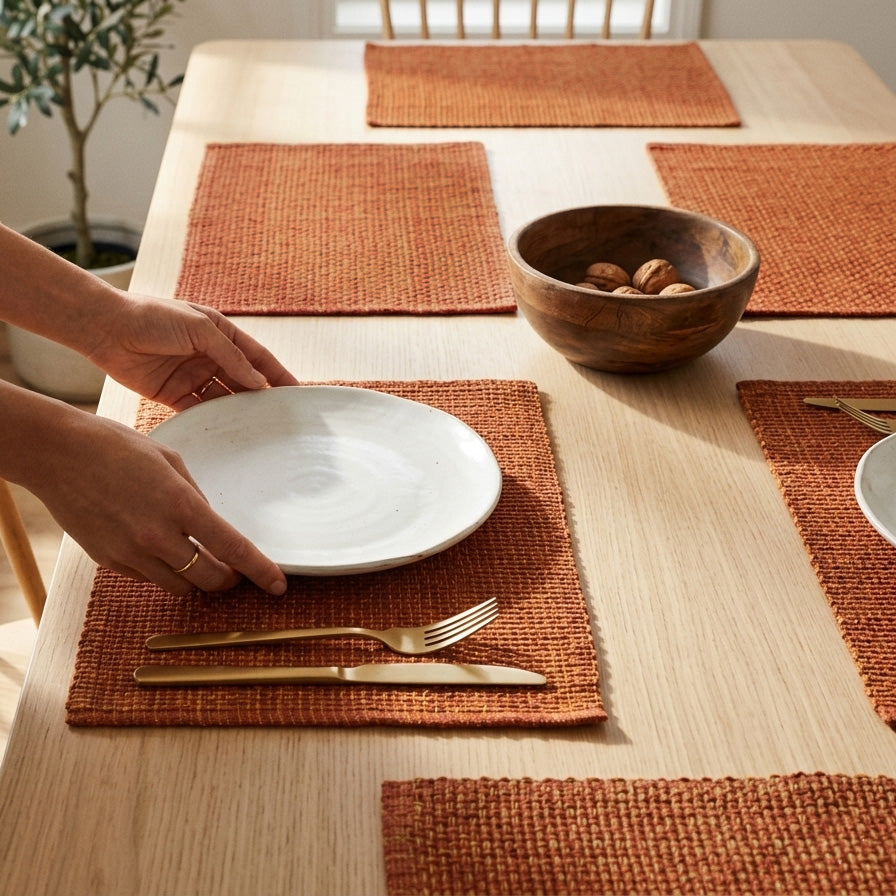 Cotton Woven Placemats Set of 6
