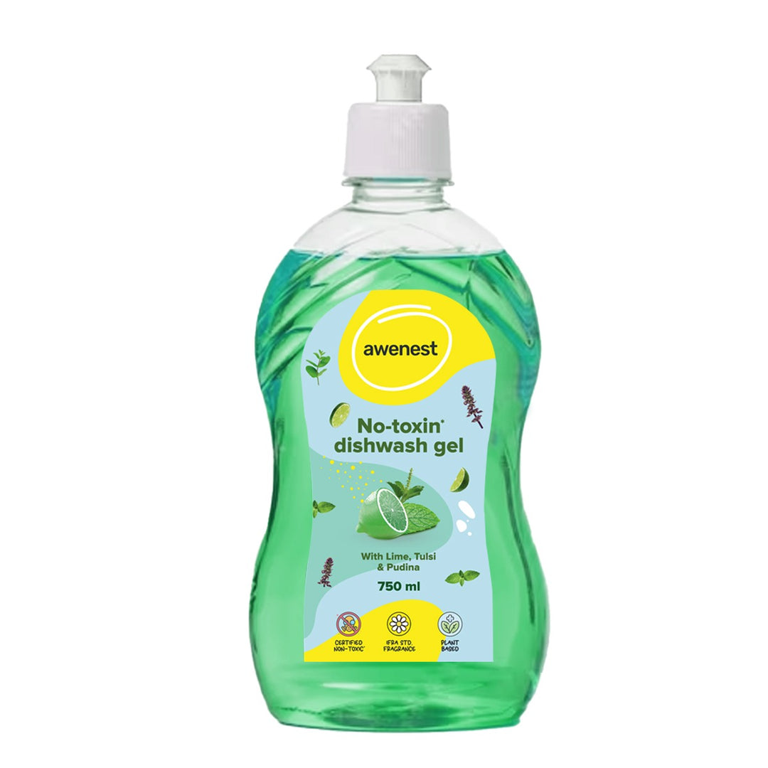 Awenest No-Toxin Organic Dishwash Liquid Gel 750 ml pack of 2