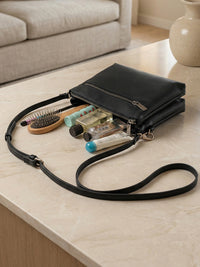 Dual Sling Vegan Leather Crossbody