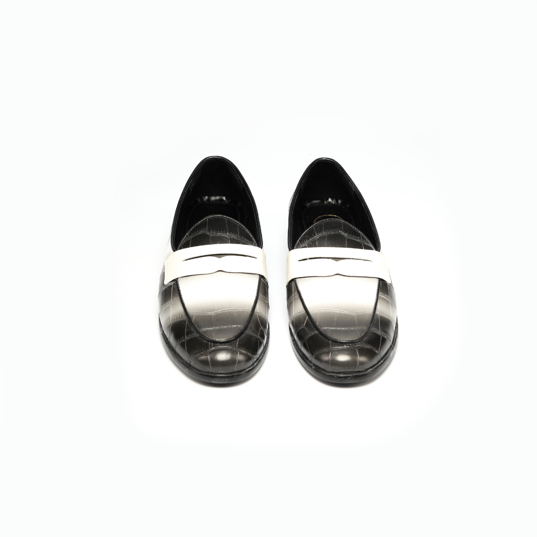 Monkstory Magnificos Faded Slip Ons - Black/White