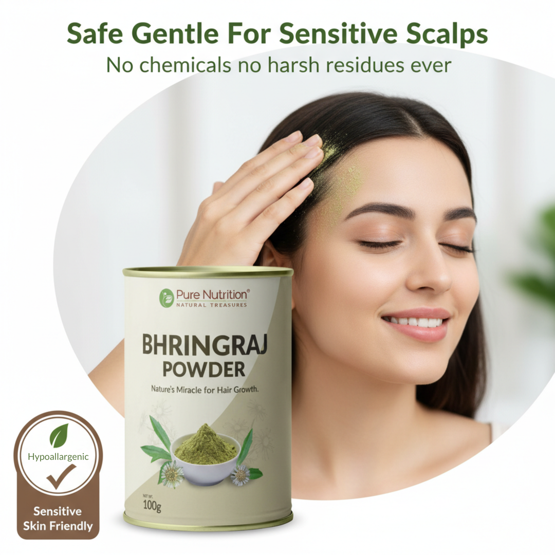 Bhringraj Powder Herbal Hair Care Powder for Growth & Scalp Health