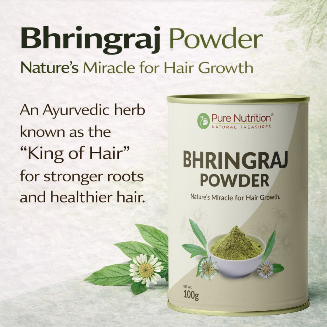 Pure Nutrition Bhringraj Powder| Herbal Powder for Hair Care