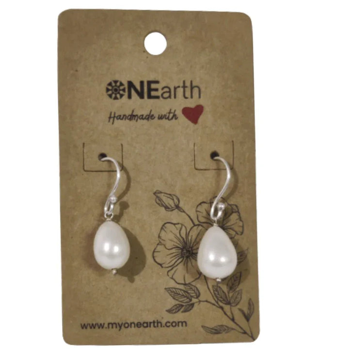 #77 Drop Baroque shell pearl Earrings